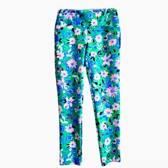Lilly Pulitzer Corso Pant UPF 50 Spearmint Golf Til U Drop Woven Sz 00 NWT $148 - Picture 6 of 9